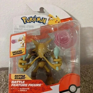 2023 Pokemon Alakazam Battle Feature Figure‎ with Deluxe Action Battle Ready New